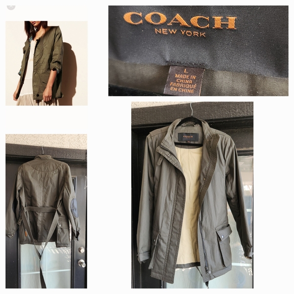 Coach Military Green Field Jacket - Picture 1 of 10
